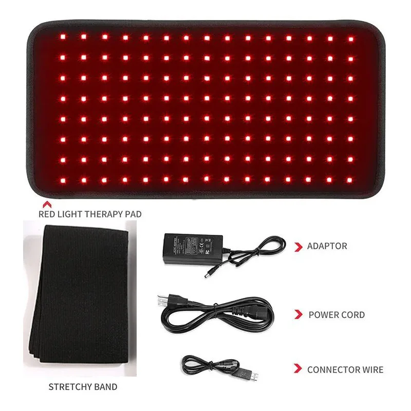 

LED Red Light Therapy Belt for Pain Relief 660nm 850nm Red Infrared Light Pad for Waist Back Abdomen Knees Wrists Joints Muscle