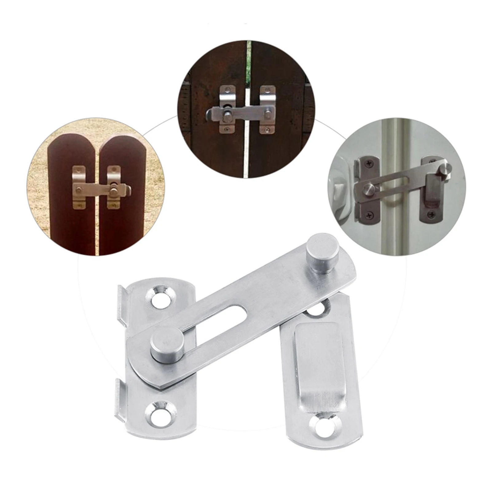 Sliding Door Lock Anti Corrosion Hasp Lock Novel Stainless Steel Strong for Fitting Room for Bathroom Drawer door latch sliding door latch door lock latch