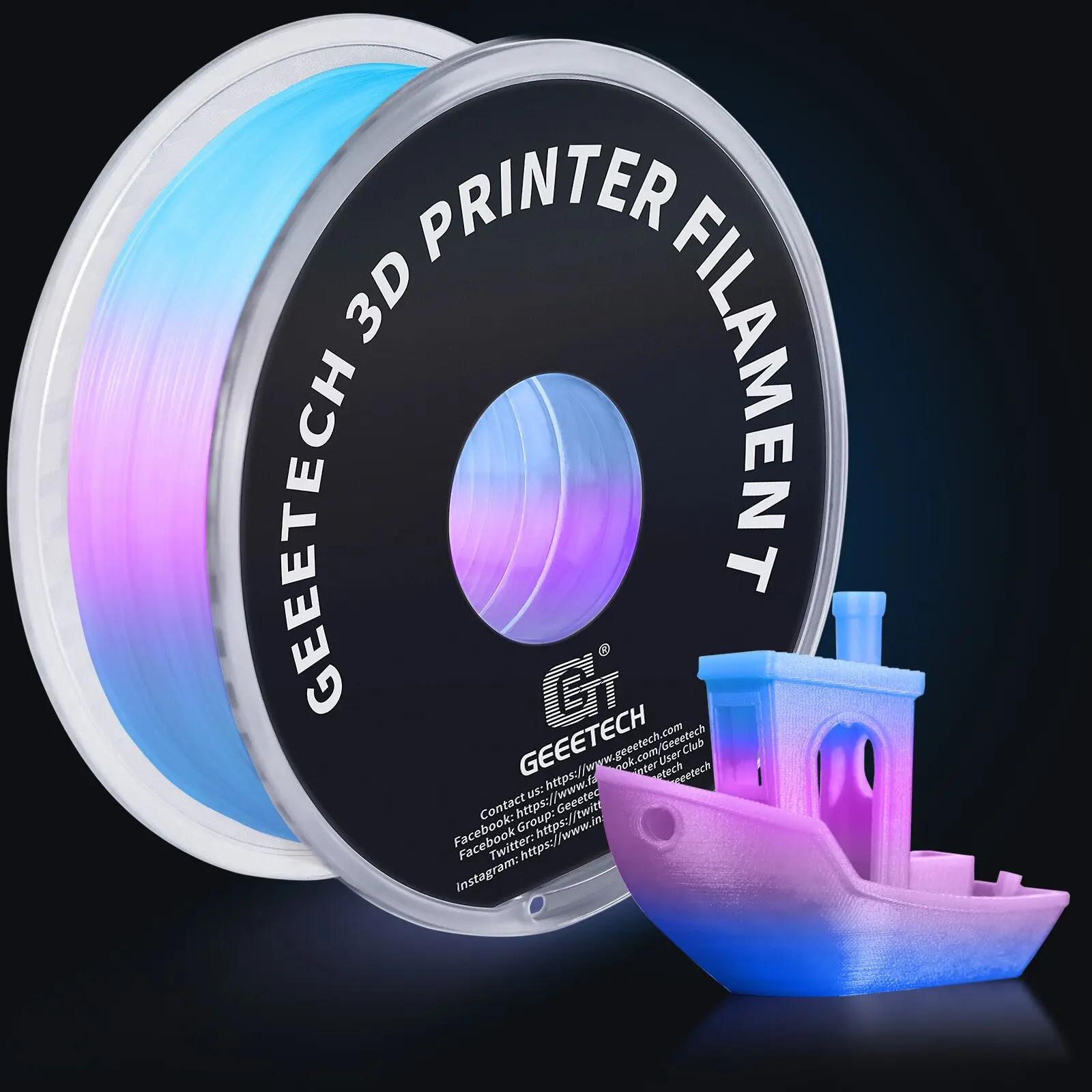 escuro para impressão 3d luz noturna luminosa