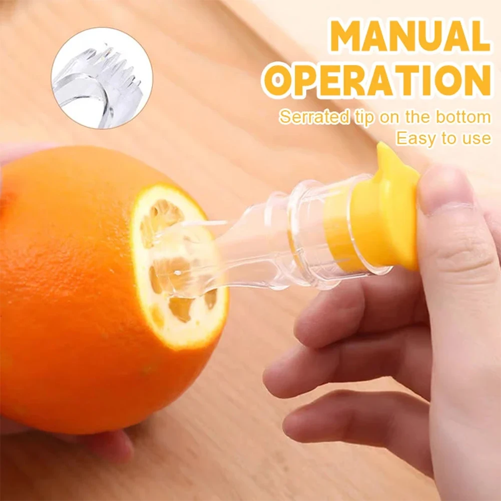 Lemon Squeezer Portable Plastic Resuable Lightweight Washable Manual Built in Filter For Home Travel