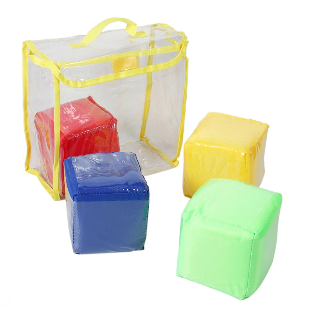 

4 Pieces Kids Playing DIY Cube Pocket Squares Early Educational Gaming