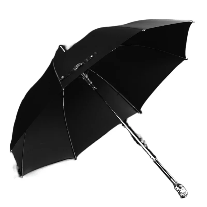 

Buisness Long Handle Umbrella Large Gentleman Double Color Vintage Simple Umbrella Animal Solid Men Straight Sombrilla Rain Gear