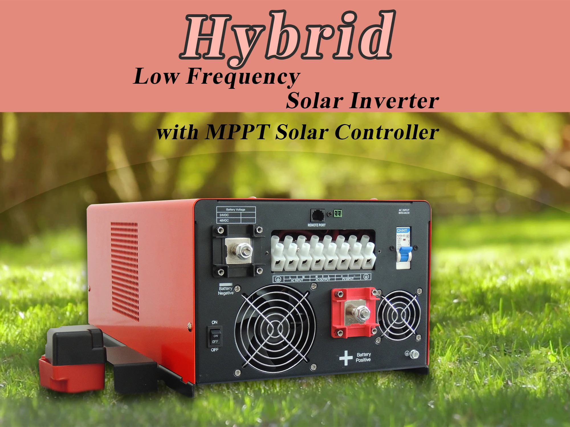 Low frequency Hybrid Solar Inverter Battery Charger 5000W 24V 48V to