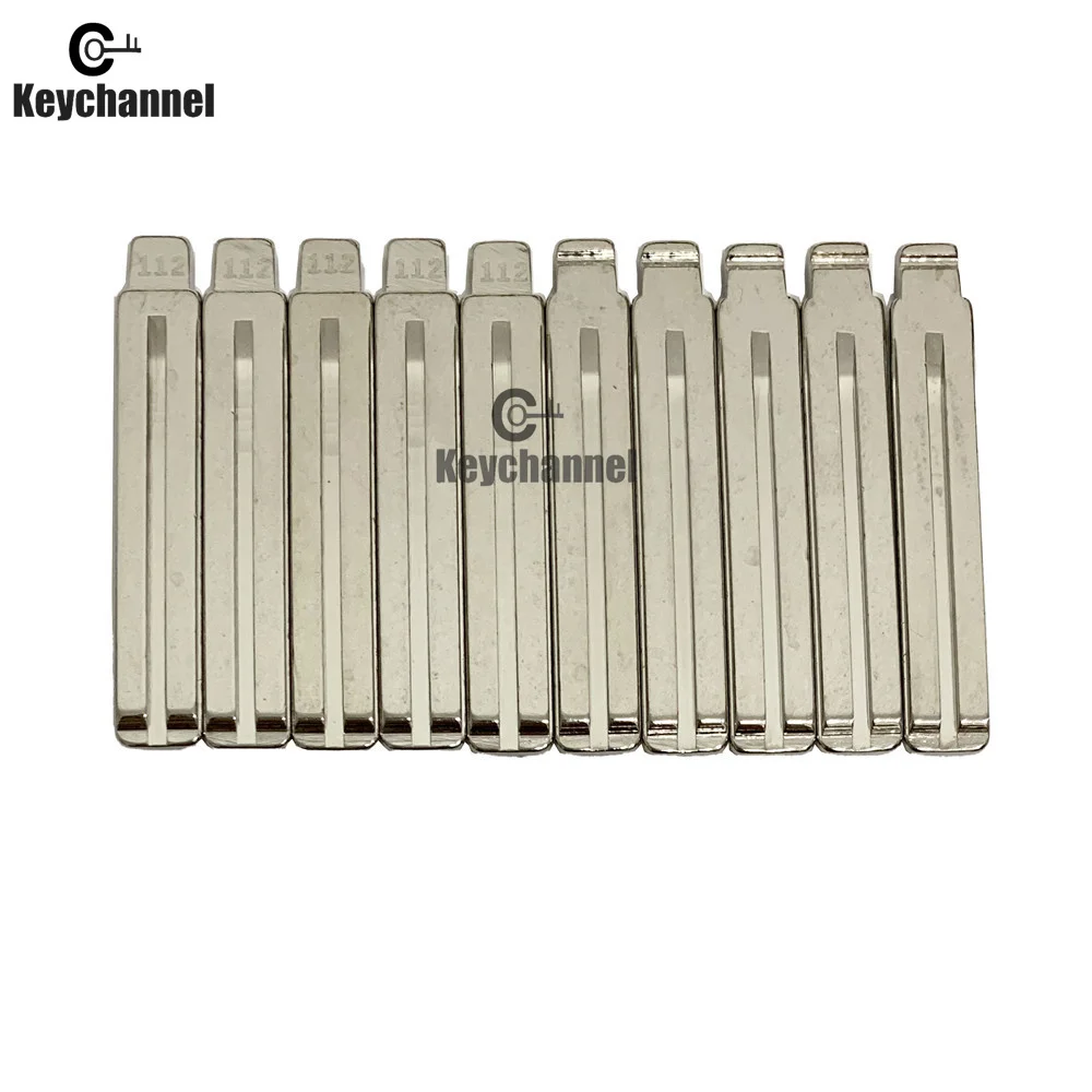 Car Key Keychannel 10PCS/LOT #112 Original Metal Car Key Blade Hy22 TOY48 TOY40 Uncut Blank for Hyundai IX45 New SantaFe Replament Key