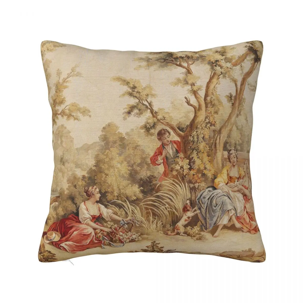 Aubusson антикварные Чехлы для французских искусств, чехлы для подушек в стиле ретро на день французской бастили, 18 века, декоративная наволочка