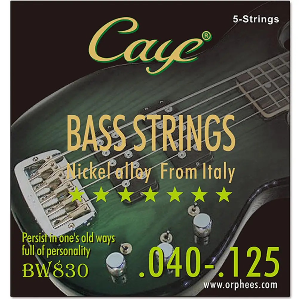 

CAYE BW Series 4/5/6 pcs Bass Strings Hexagonal Steel Core Wire Bass Strings Stringed Instrument Replacement Accessories