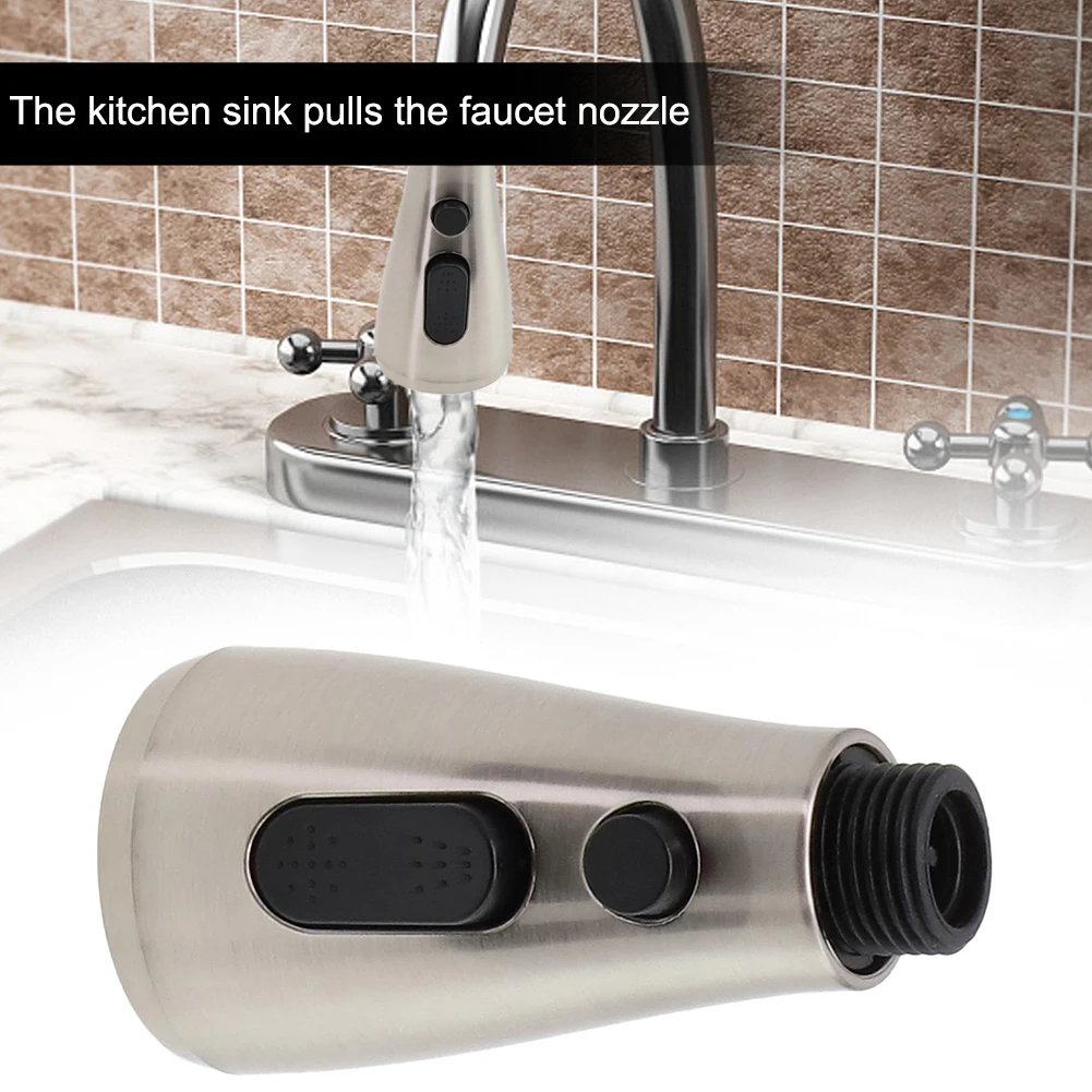 

Kitchen Faucets Faucet Sprayer Head Home Replacement Tap Spray Shower Head Sprayer Brushed 1pcs Durable Pull Out