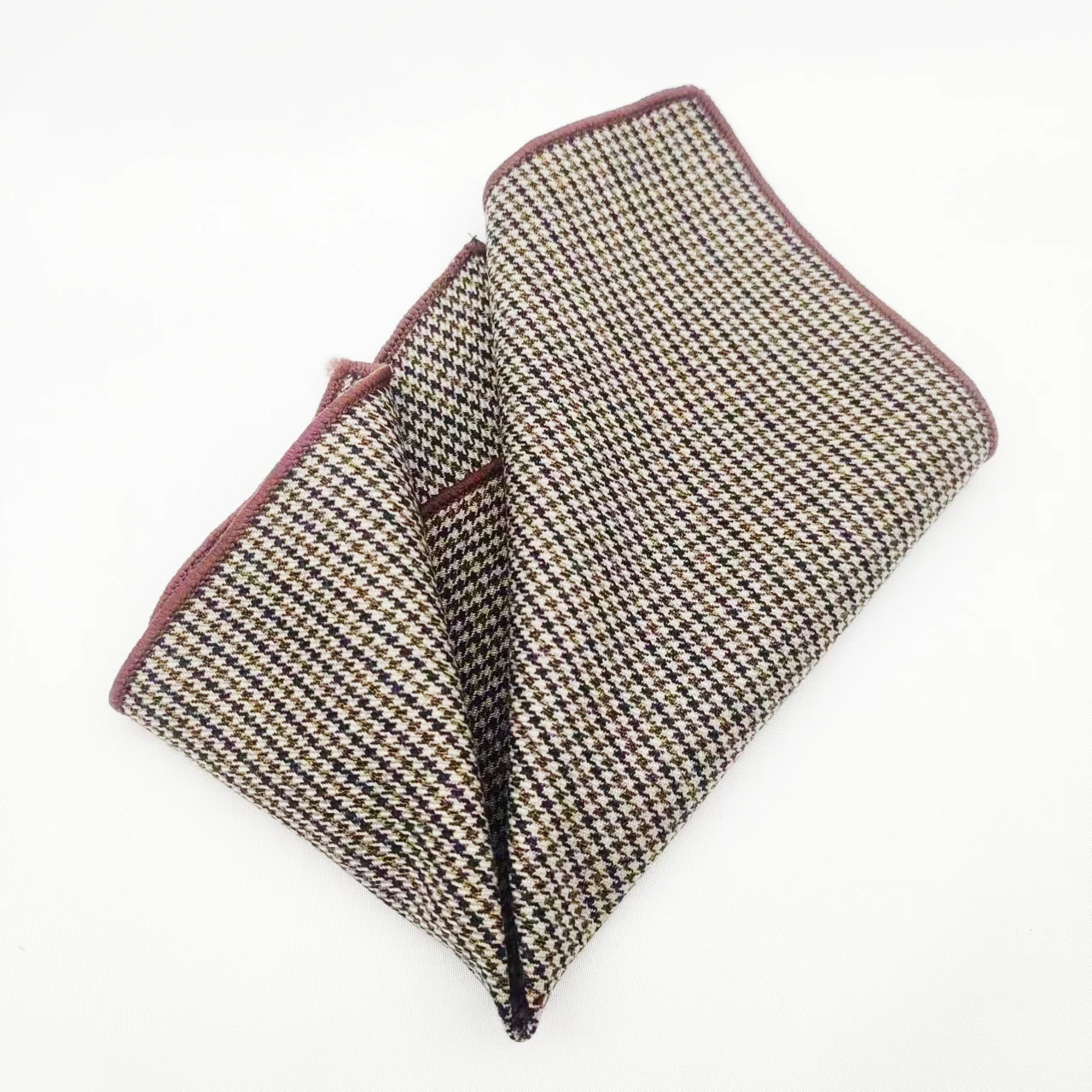 23cm Luxury Grey Wool Pocket Square For Men Vintage Plaid Striped Handkerchief Soft Skinny Hanky Banquet Cravat Suit Accessories