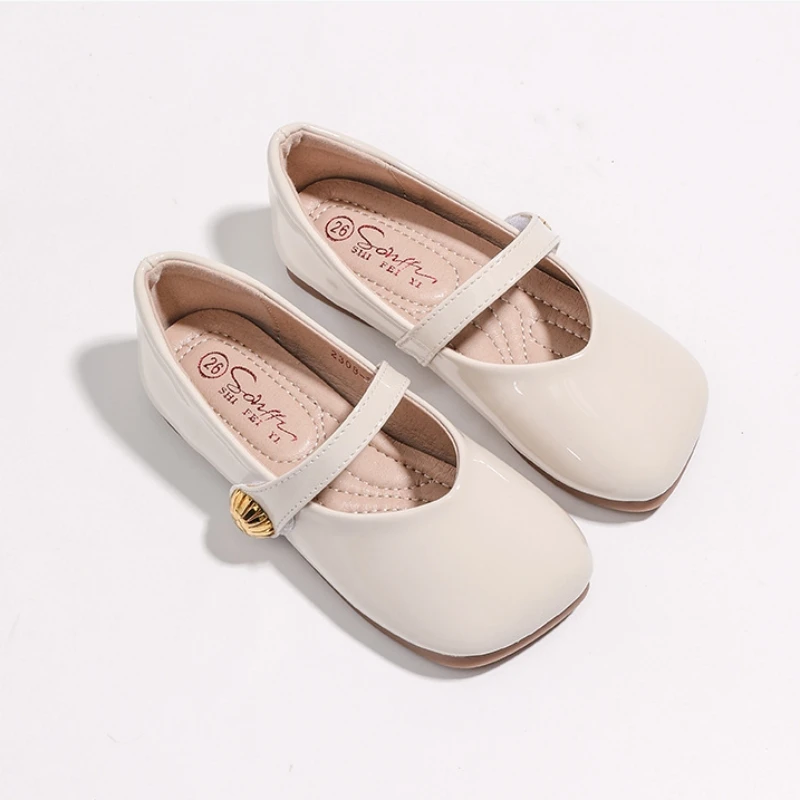 Non Slip Girl Shoes Leather Shoes Children Shoe for Girl Princess Flat Autumn Soft Soled Kid leather shoes girls shoes girls flats