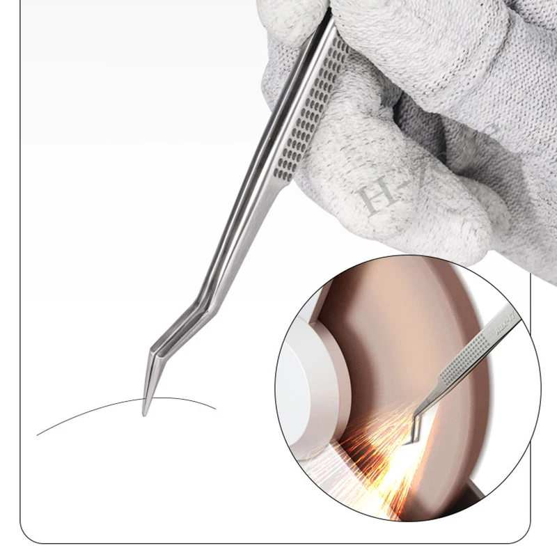 Stainless Steel Tweezers Corrosion-resistant High Hardness For Soldering and IC Chip Micro-repair Pliers Tools MECHANIC Aax-17 tweezer tool precision tweezers soldering tweezers phone repair tweezers