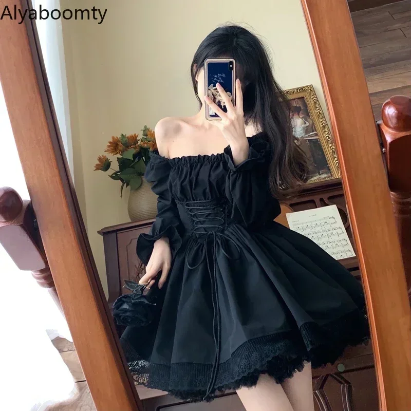 早期完売★Kashiko★Puff Preppy Mini Dress ワンピース黒/追跡 MUSINSA | KASHIKO Puff Preppy Mini Dress Black