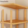 Bamboo Shoe Rack Multi-Layer Stackable Shoe Organizer Wall Corner Storage Racks Space Saving Shoes Cabinet Diy Storage Shelves 5