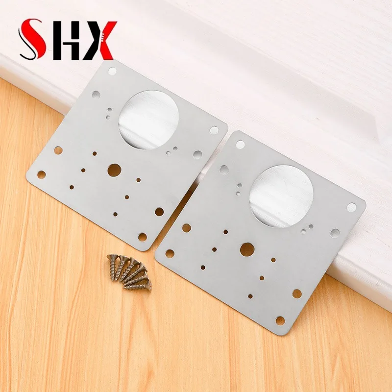 Rust Steel Cabinet Door Hinge Repair Plate Cabinet Reinforcement Mounting Both Side Damage Fixed hinge repair plates door hinges