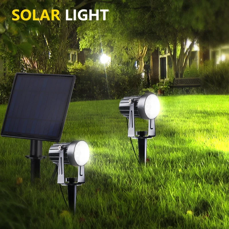 Description Picture 5 of itemNewest 3000K/6000K/RGB Solar LED Light Outdoor Solar Spotlight Solar Garden Light Outdoor IP65 Waterproof Lawn Lamp Wall Light