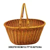 1PC Outdoor Picnic Storage Container With Handle Lightweight Imitation Rattan Storage Basket Garden Hand-woven Picking Baskets 5