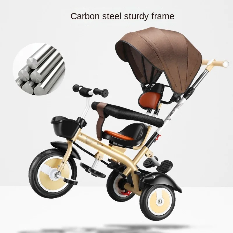 Children's Three-wheeled Bicycle Lightweight Baby Bike Small Children 1-3-5 2-6 Years Old Large Stroller