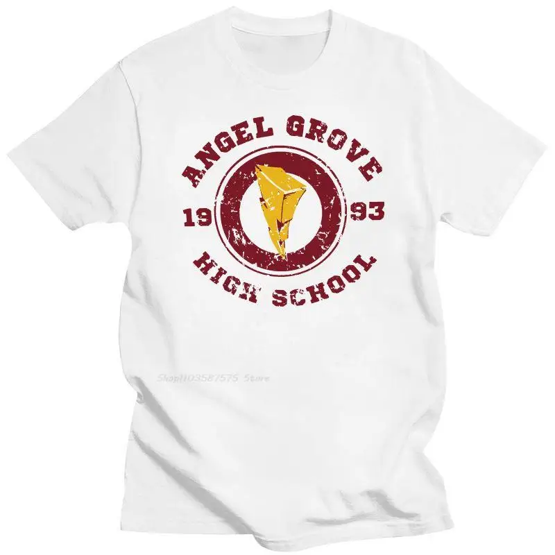2022 607 Angel Grove High School Mens Top Tee T Shirt Power Super Heroes Rangers Costume New 11 Colori 8 Taglie T-Shirt