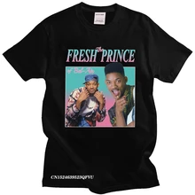 

Fashion The Fresh Prince Of Bel Air Men 90s Style Will Smith T-Shirt Camisas Men Cotton TV Tshirt Carlton Banks Fan Tee