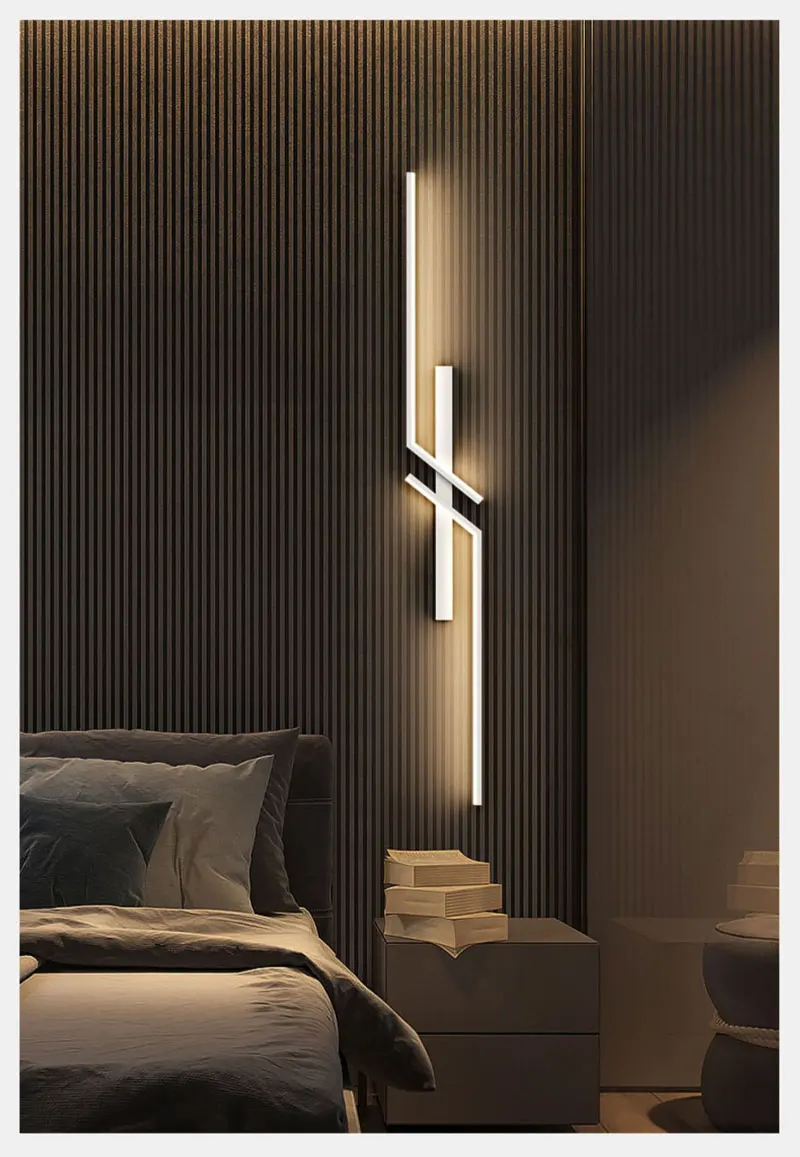 Indoor Schwarz Gold LED Wand Lampen Wand Lichter Für Schlafzimmer Nacht Wohnzimmer Foyer Innen LED Wandleuchter Korridor AC85-265V – Detail 10