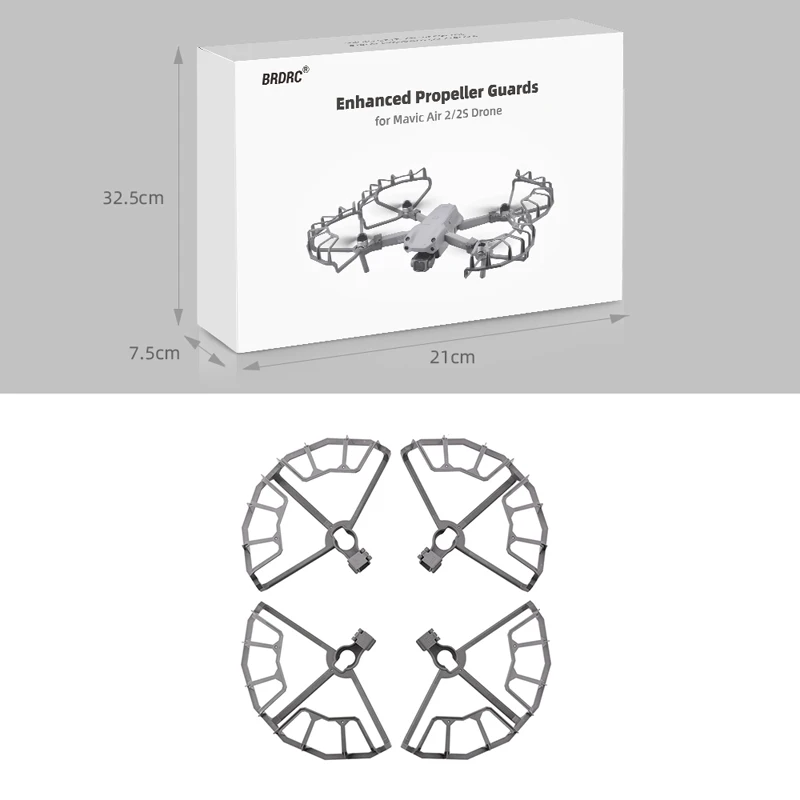 Propeller Protector BRDRC Propeller Guard for DJI Mavic AIR 2/AIR 2S Semi-enclosed Props Protector Cover Protecive Wing Fan Spare Part Accessories Drone Accessories Tripod Propeller Protection Kit