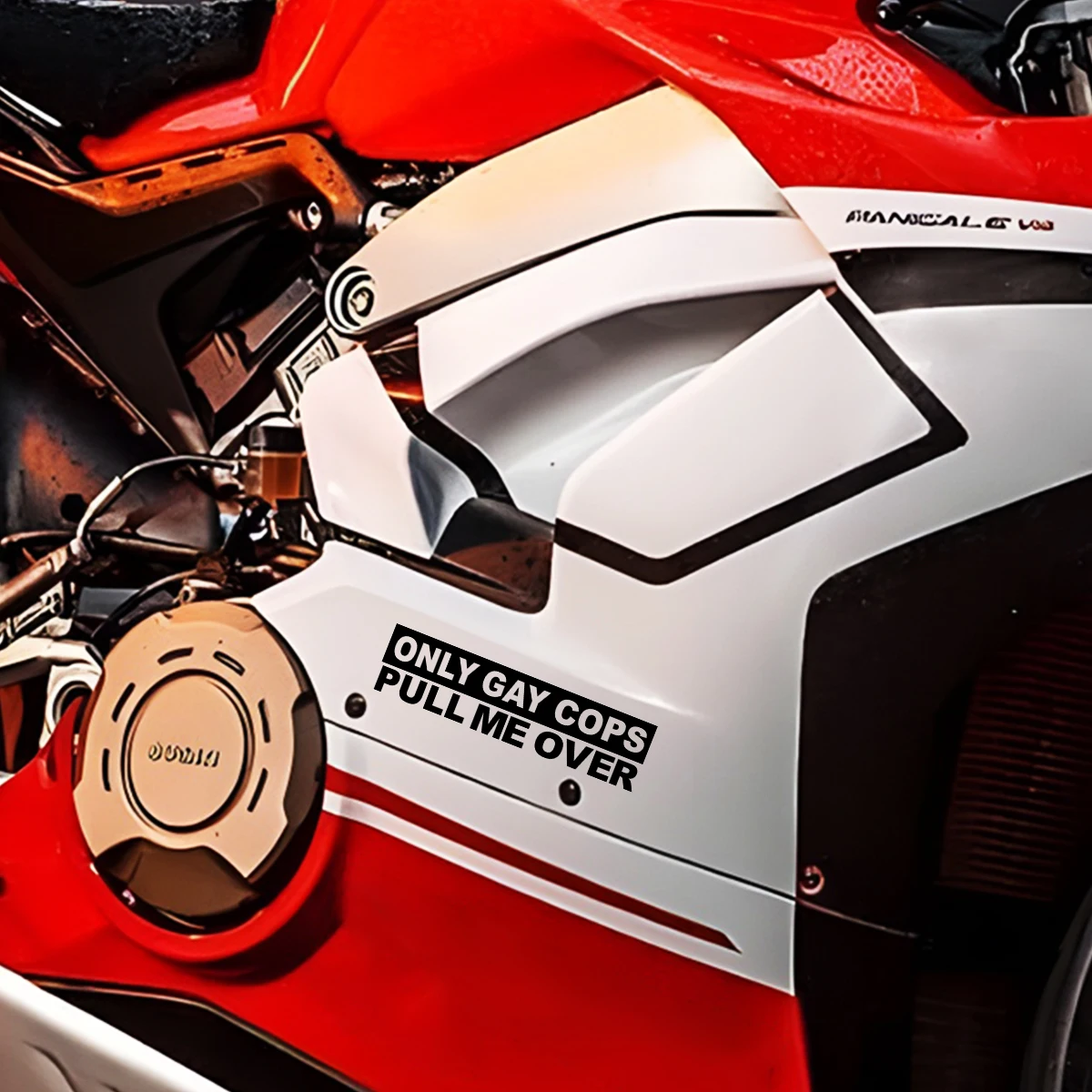 Funny 'Only Cops Pull Me Over' Pvc Sticker for Cars Motorcycles Cups