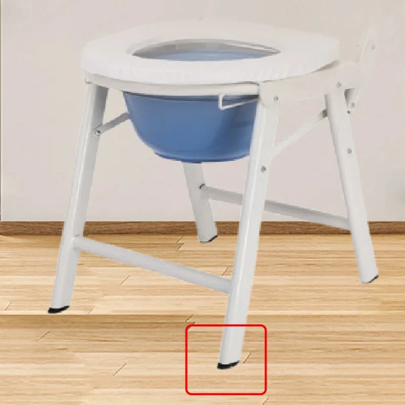 Portable Toilet Chair Folding Commode Seat Mobile Bathroom Potty for Seniors Pregnant Women Adjustable Height Home Toilet Chair