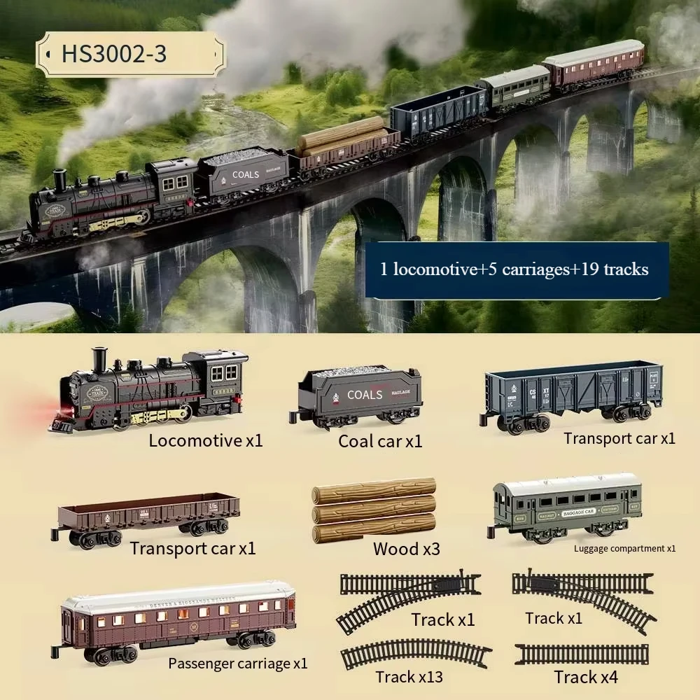Simulation Classical Electric Steam Track Train Model Toy