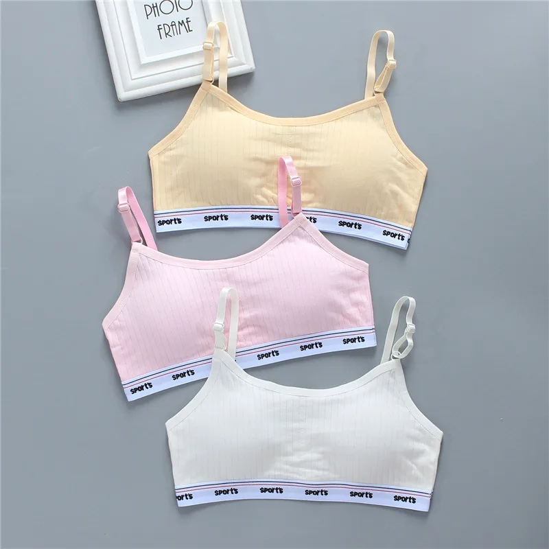 New Girls' Bra Elastic Sling Vest Cotton Girls' Wrapped Bra Underwear  Children 8, 10, 12, 14 Year Old Student Training Bra - Training Bras -  AliExpress