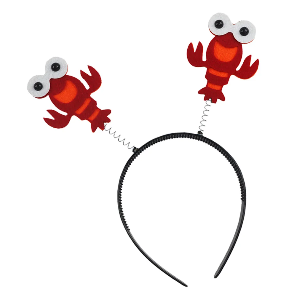 

Makeup Headbands Adorable Lobster Hair Hoop Lobster Headband Animal Cosplay Headbands Red Hair Crab Accessories