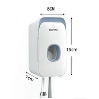 High Quality Automatic Toothpaste Dispenser Squeezer With Toothbrush Holder Wall Mounted Bathroom Accessories Sets 6