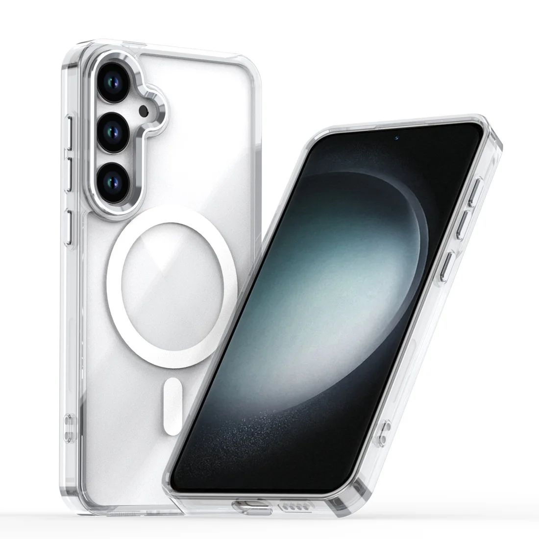 Clear Magnetic Phone Case, Shockproof Slim Protective Cover with MagSafe Compatibility