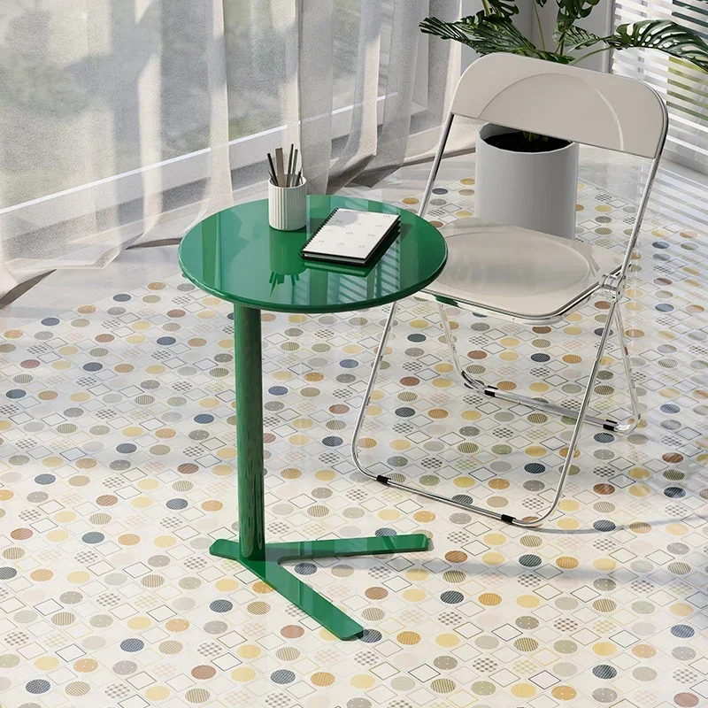 Vintage Green Iron Sofa Side Table, Minimalist Bedside Organizer, Premium Compact Coffee Desk,Creative Accent Table,Accent Stand