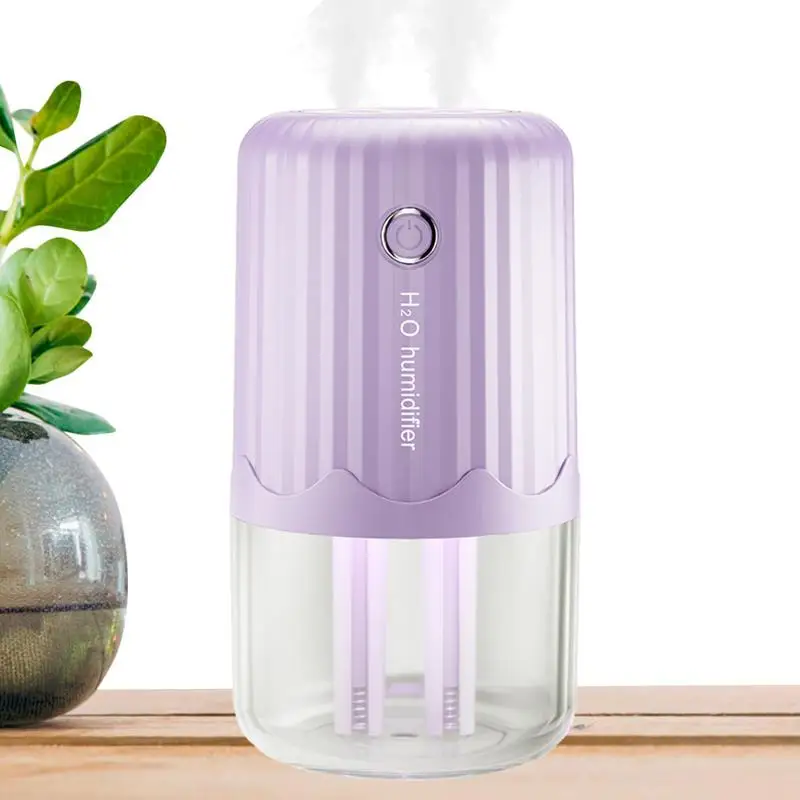 Tabletop Humidifier Portable Bedroom Air Diffuser Small Rechargeable Double Spray Large Capacity Air Humidifier Quiet Desk