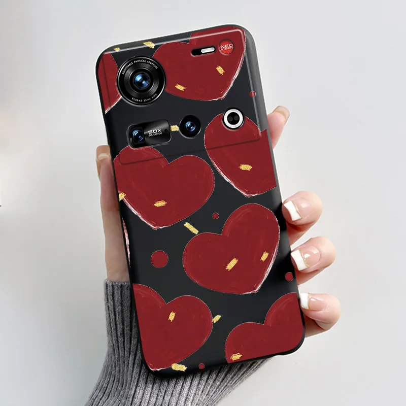 Aesthetic Fashion Cute Cat Black Matte Soft TPU Phone Case Cover