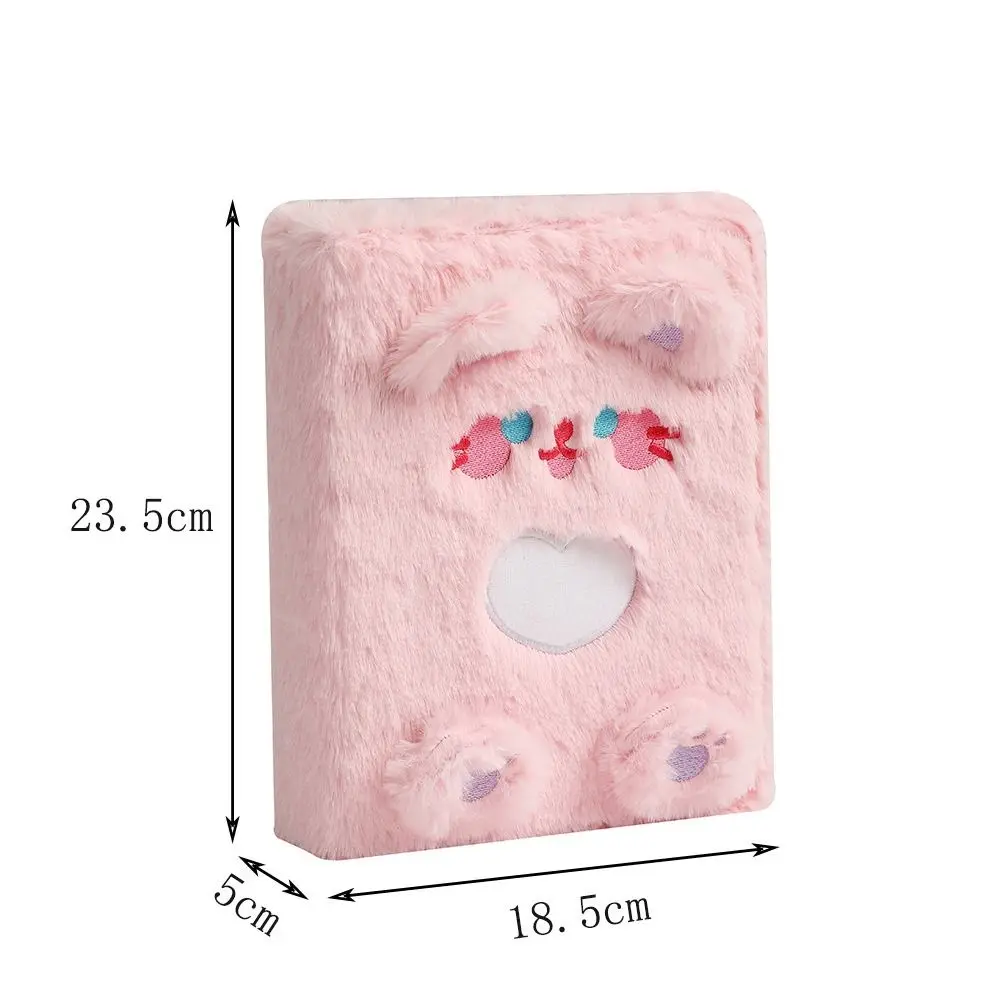 내부 페이지 리필 봉제 고양이 바인더 커버, 아이돌 포토 카드, 6 홀 푹신한 카드 앨범, 느슨한 잎 A5 노트북 앨범 커버 팬