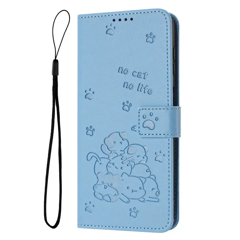 3D Cat Pattern Flip Leather Phone Case - Cute and Stylish Protective Cover