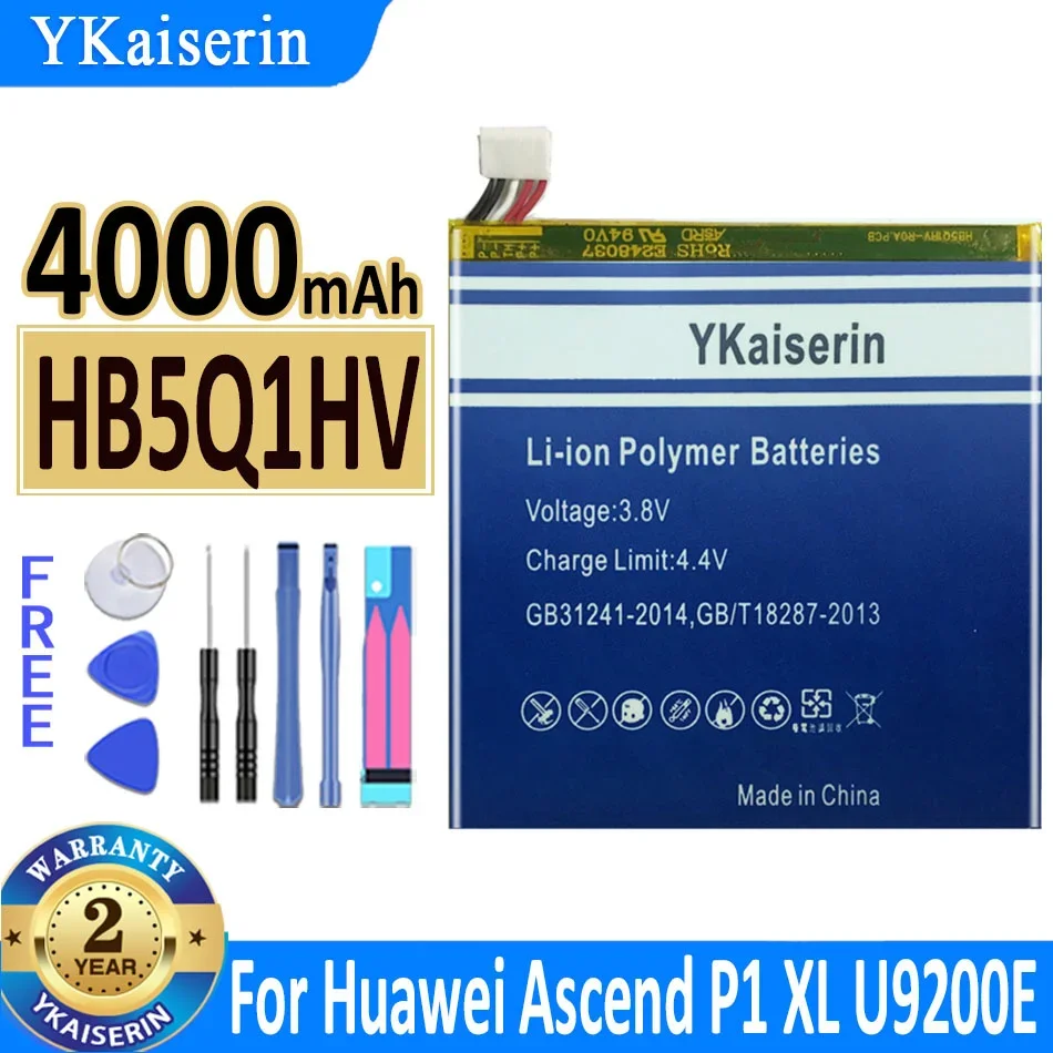 

4000mAh Battery HB5Q1HV For Huawei Ascend P1 XL T9510E U9200E U9200S D1 quad XL U9500E T9510E U9510E T9510E Phone Bateria
