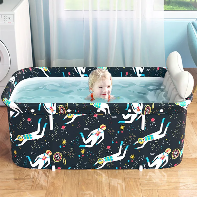 Portable Collapsible Bath Bucket Bathtub Large Capacity Bathroom Shower Bathing Artifact Free Installation