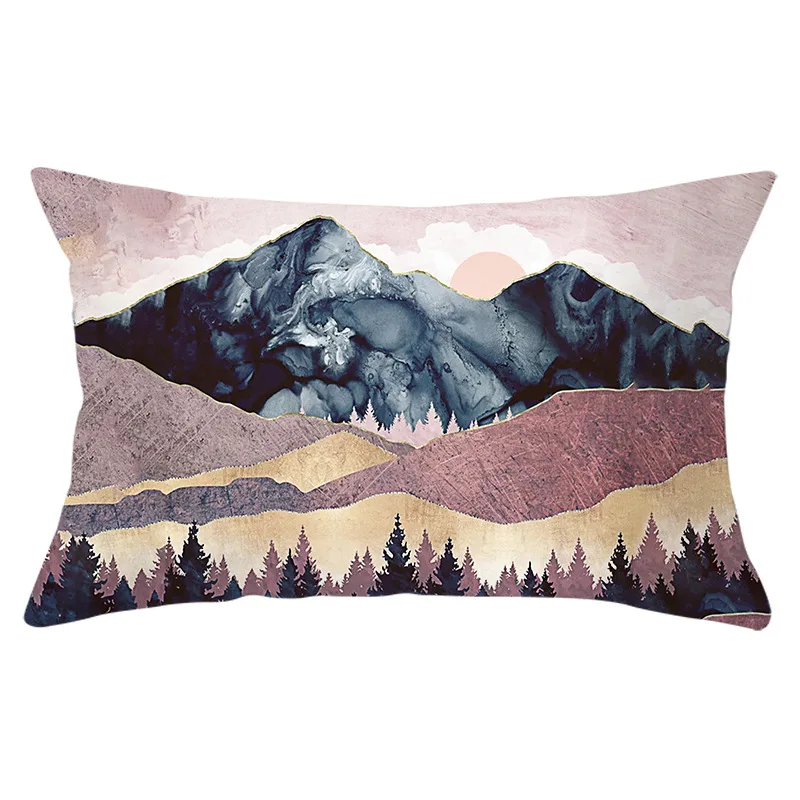 30x50cm Sun Mountain Landscape Pillowcase Decorative Sofa Cushion Case Bed Pillow Cover Home Decor Gift Car Cushion Cover 
