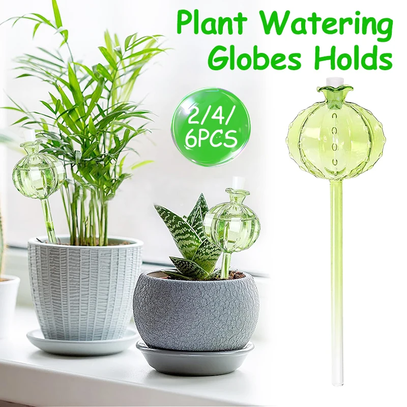 

Plant Watering Globes 2/4 Pack Hand-Blown Plant Watering Device Self Watering Globe for Cactu Flower Indoor Plants Watering Bulb