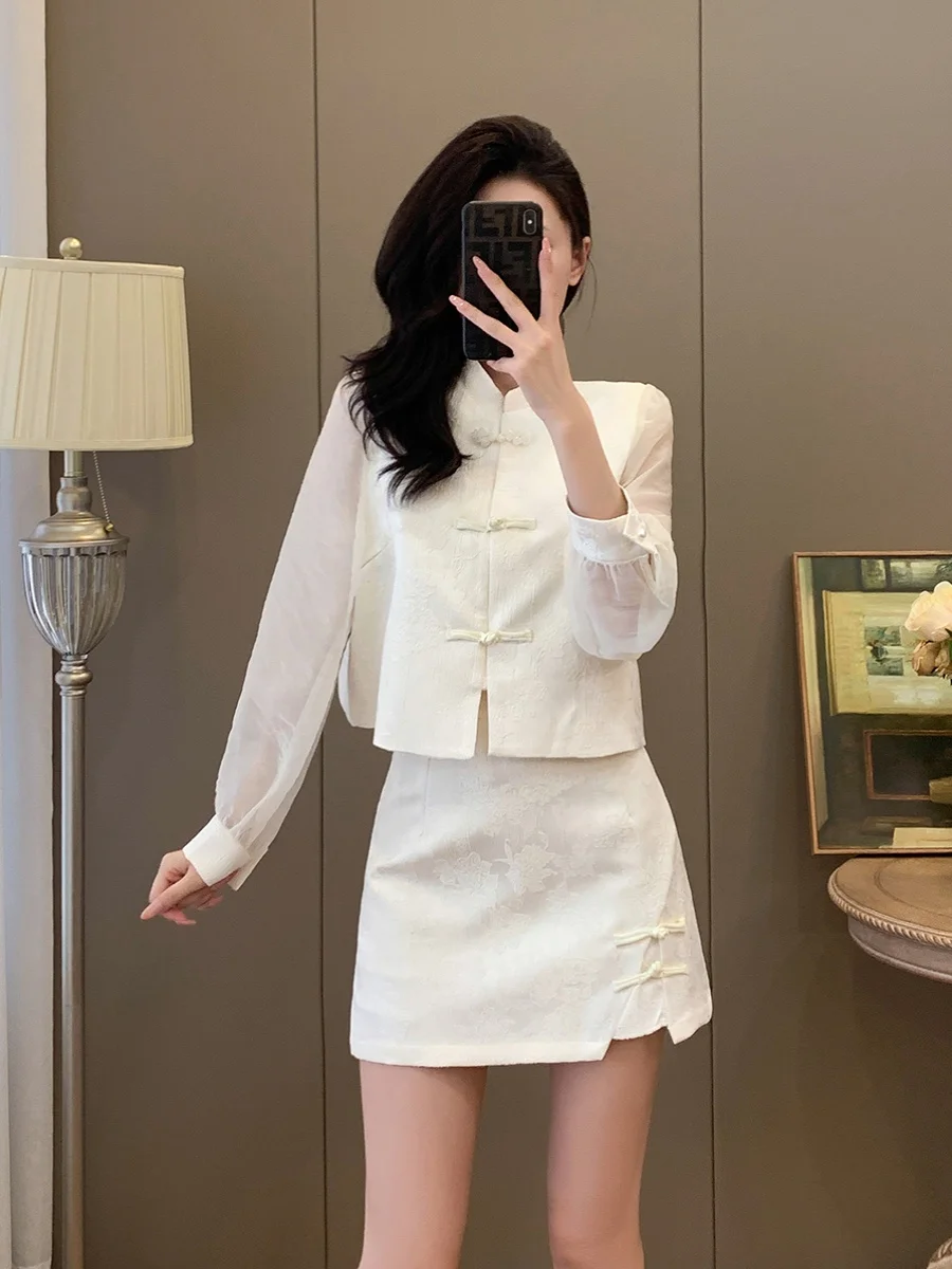 new-chinese-style-early-spring-button-closure-retro-set-for-women-2024-new-high-end-chic-style-bodycon-skirt-two-piece-set-hot