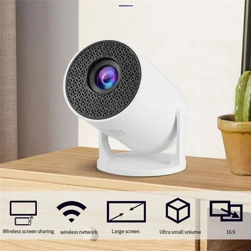ABKQ-LED 1080P 휴대용 프로젝터 M5 프로젝터 안드로이드 폰용 USB TV 스틱 노트북 EU 플러그