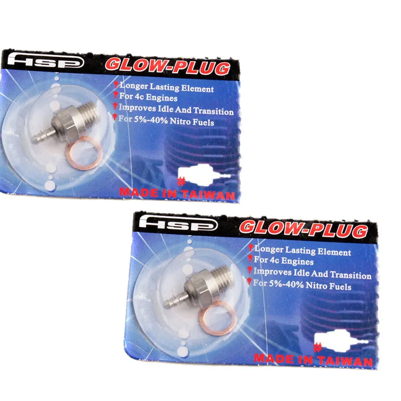 2pcs Hot Glow Plug 1/10 3 N3 N4 Nitro Rc Car Sh Vertex Replace Os Hsp