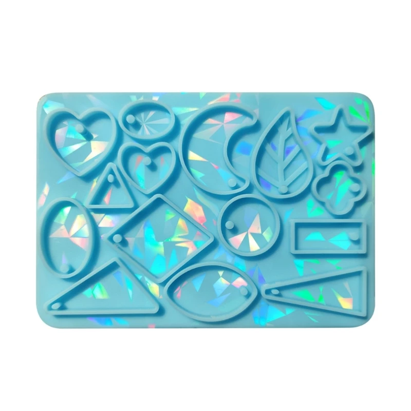 

2024 New Shiny Light and Ornaments Silicone Epoxy Keychain Mold DIY Earrings Pendant Jewelry for Valentines Gift Crafts
