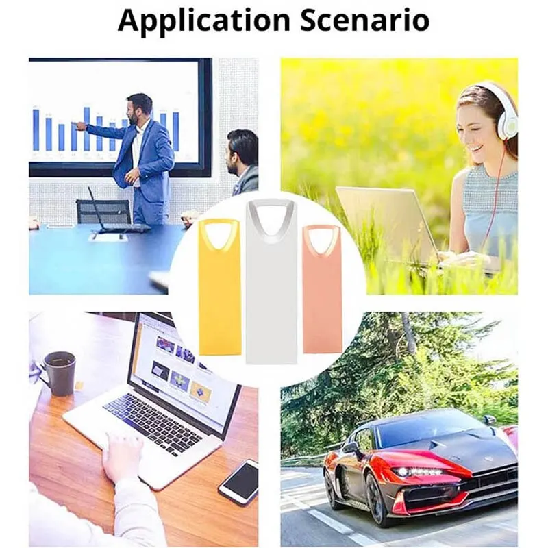 USB Flash Drive Metal 16/32/64GB USB Flash Disk Computer Data Backup Gift High-speed Waterproof Disk