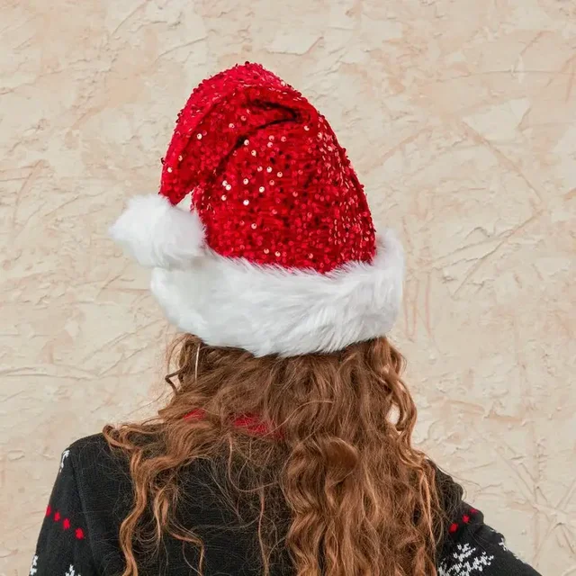 Gorro De Papá Noel De Peluche Lujo, Rojo Y Blanco, Tamaño Único (38x28 Cm), Perfecto Para Fiestas Navideñas, Disfraces Y Decoración, Regalo Para Toda La Familia