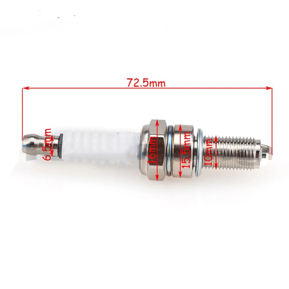 점화 플러그 오토바이, CR7EK CR7E C7E CR7EIX CR7EGP IU22 U22ESRN 94703-00353 G59C B7RIU 4 스트로크 M10 19mm 50-250cc 용, B7TC, 1 개