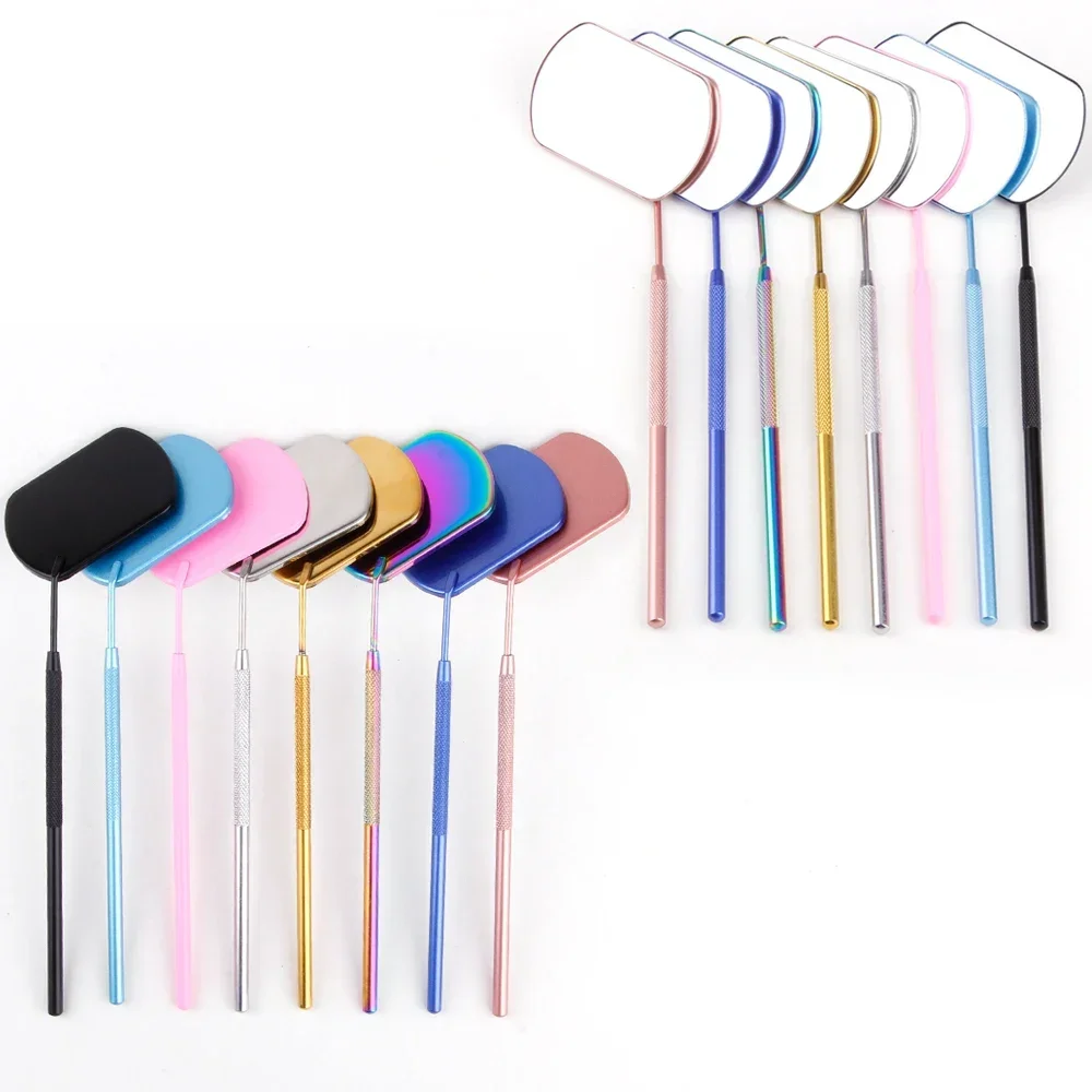 스틸 확대 확인 거울 대형 인조 속눈썹 스테인리스 메이크업 거울 치과용 구강 거울 속눈썹 연장 용품