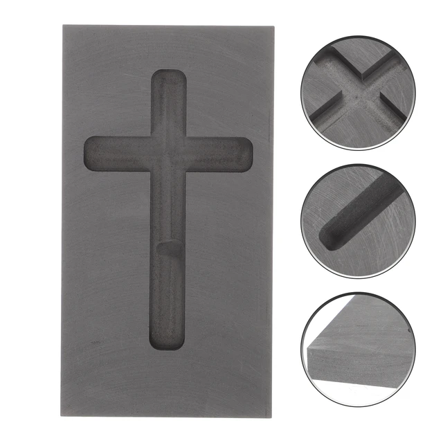 Graphite Casting Melting Ingot Metal Melting Kit Graphite Mold Cross Mold  Tool Casting Mold - AliExpress