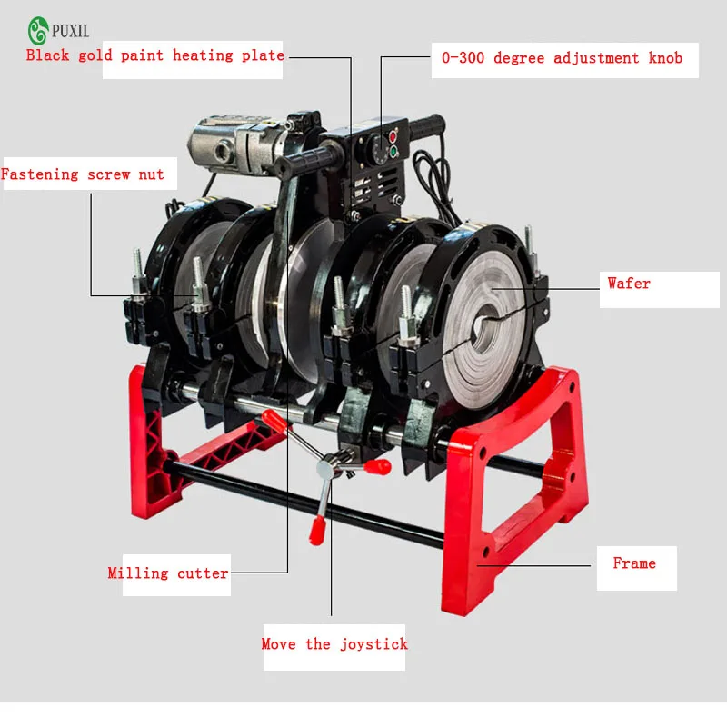 New 220V hot melt welding machine type Grip-cranking 63-200 PE type welder hot melt welding machine 3